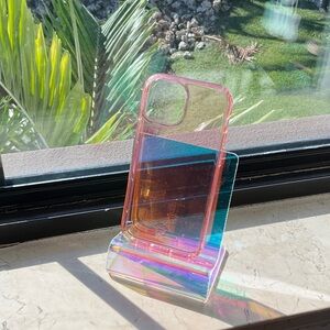 Velvet Caviar Clear pink glitter iPhone 13 mini case